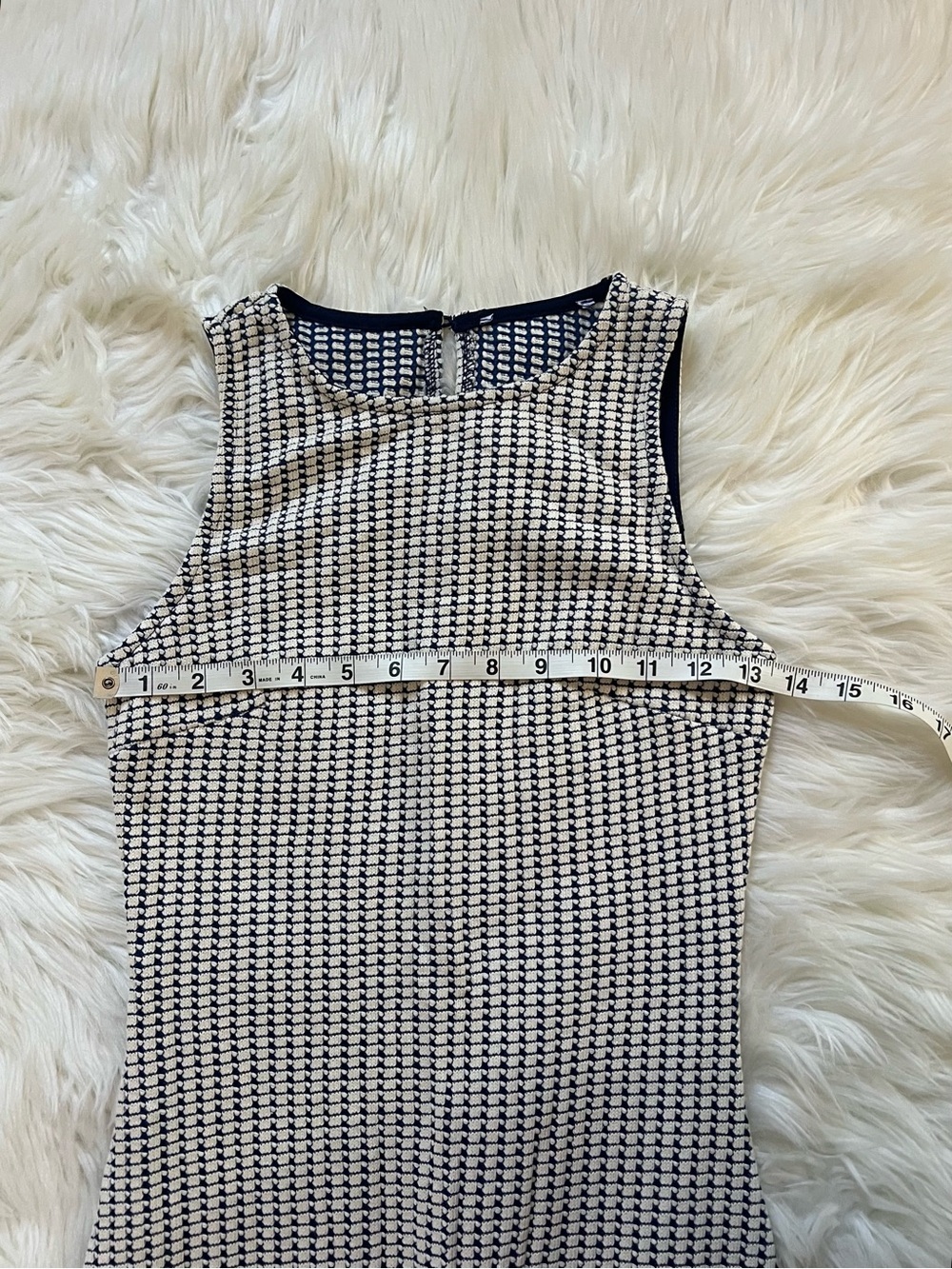 En Saison Cream and Navy Midi Dress - Picture 6 of 10